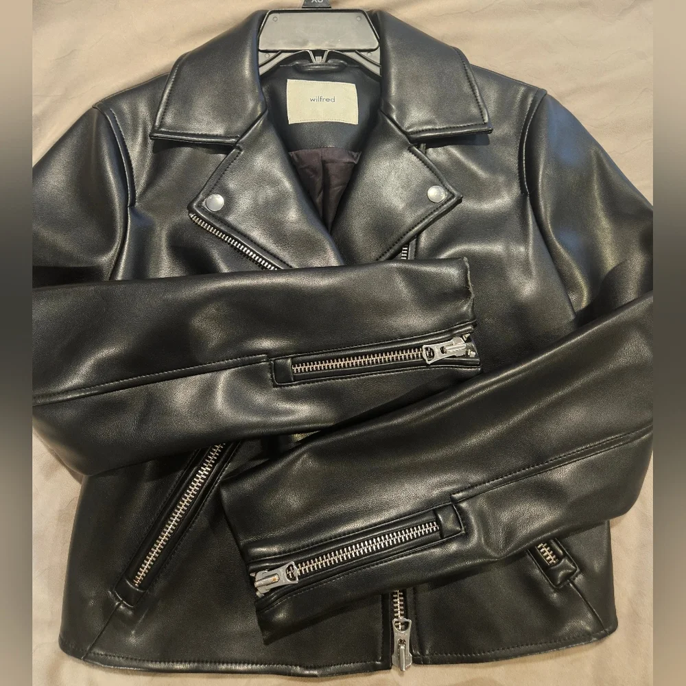 Wilfred Classic Black Leather Jacket